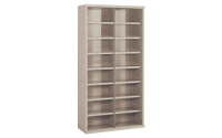 Steel Bin Shelving with 16 Bins - H1820mm x W842mm x D355mm - Grey - Bin Size W445mm x H220mm