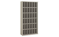 Steel Bin Shelving with 36 Bins - H1820mm x W842mm x D355mm - Grey - Bin Size W148mm x H293mm