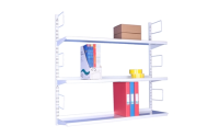 3 Level - Spur Steel-Lok Twinslot Shelving - H1000mm x W1000mm x D220mm