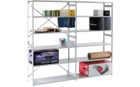 Essentials Delivery Stormor Mono Shelving Extension Bay Open Back and Sides H1850mm x W900mm x D370mm c/w 4 Shelf Levels
