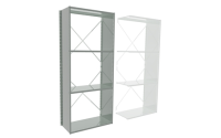 Essentials Delivery - Stormor Solo Shelving Extension Bay H1850mm x W900mm x D370mm Open Back - c/w 4 Shelf Levels