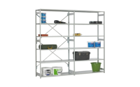Stormor Open Bay Shelving -  Extension Bay - H1850mm x W1000mm x D450mm Open Back and Sides c/w 6 Shelf Levels