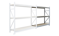 Apex Longspan 200 Series Extension Bay - H2400mm x W1800mm x D450mm - 200kg Shelf Load UDL - with 3 Shelves
