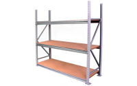 Apex Longspan 200 Series Starter Bay - H2400mm x W1200mm x D450mm - 200kg Shelf Load UDL - with 3 Shelves