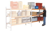 Apex Longspan 500 Series Extension Bay - H1800mm x W2400mm x D900mm - with 3 Shelves