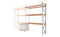 Apex Pallet Racking - Extension Bay - 2 Beam levels -  6 pallet spaces - H3000mm x D1100mm x W2300mm - Bay capacity of 8000kg with 2000kg UDL per...