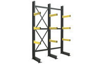 Medium Duty Single Sided Cantilever Racking Starter Bay - H4500 x W1200mm Overall Load (Incl. Base) 4000kg - 900mm Arm Length - 500kg Arm Load
