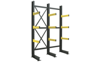Medium Duty Double Sided Cantilever Racking Extension Bay - H4500 x W1200mm Overall Load (Incl. Base) 8000kg - 900mm Arm Length - 500kg Arm Load