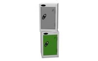 1 Door - Quarto locker - Silver Grey Body / Yellow Doors - H480 x W305 x D460 mm - CAM Lock