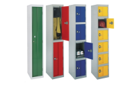 4 Door Heavy Duty Locker 1800h x 300w x 300d mm -  Door Colour Green - ASSA Deadlock