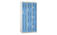 1 Door Perforated Locker - 1800h x 300w x 300d mm - CAM Lock - Door Colour Blue