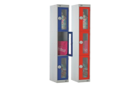 2 Door Insight Locker 1800h x 300w x 300d mm - CAM Lock - Door Colour Red