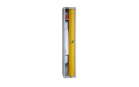 2 Door - Ultra Slim Twin steel locker -SLOPING TOP - Silver Grey Body / Red Door - H1930 x W305 x D460 mm - CAM Lock