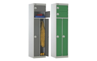 2 Person Locker 1800h x 450w x 450d mm - Light Grey Doors - CAM Lock