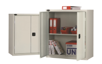Low cupboard - C/W 1 No. shelf - Silver Grey Body/Green Doors - H1015mm x W915 x D460