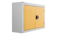 Wall Mounted Cupboard - 2 Shelves - Yellow - H570mm x W850mm x D255mm
