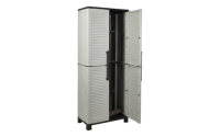 Utility Plastic Cupboard with 3 L Shaped Shelves - H1690mm x W370mm x D680mm
