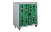 Mobile Perforated Cupboard - H1040mm x W900mm x D610mm - Light Grey