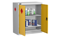 Low Hazardous Cabinet - Silver Grey Body/Yellow Doors - H1015mm x W915 x D460