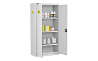 8 Compartment Acid & Alkaline Cabinet -White Body/White Doors - H1780mm x W915mm x D460mm