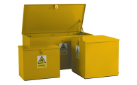 Yellow - Small Hazardous Flat Top Bin -   H500mm x W600mm x D350mm