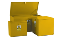 Red - Medium Hazardous  Flat Top Bin -   H600mm x W600mm x D600mm