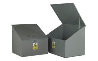 Sloping Top Bin - H900/500mm x W900mm x D750mm  - Red