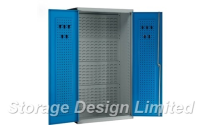 Tool Cabinet - H1800mm x W1000mm x D500mm - Full Rear Louvre Panel