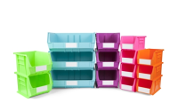 Size 5 Neon Linbins - H130mm x W140mm x D280mm - Pack of 10 - Orange Storage Bins