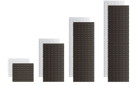 Wall Mounted Louvre Panel - H900mm x W500mm - Grey -  LBUC 32