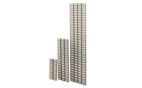 Wall Mounted Louvre Panel - H1676mm x W332mm - Pack of 2 - Grey - LBUC 99