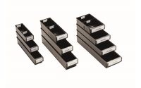ESD Small Parts Storage Trays - H82mm x W92mm x D400mm - Black - Pack of 30