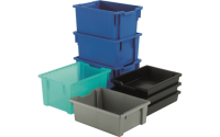 3 Royal Blue Deep trays -  H150mm x W312mm x D427mm