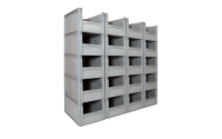 Open End Picking Container Wall - Overall Size H1560mm x W1600mm x D600mm - For D600 x W400 x H320mm Picking Containers x 20