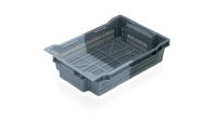 Stack & Nest Container - Ventilated - 180 Degree - 18 litre - Grey - H117mm x W400mm x D600mm