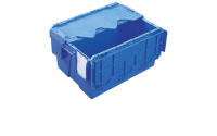 Kaiman Food Grade Attached Lid Container - 70 Litre - Blue - Overall Size  H400mm x W400mm x D600mm