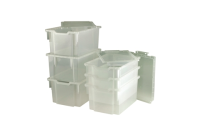 6 Clear Extra Deep Trays includes Trays - H255mm x W312mm x D430mm