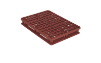 Nestable Pallet with 9 Feet - Open Deck & Load Retaining Lip - H147mm x W1000mm x D1200mm - Brown-Red