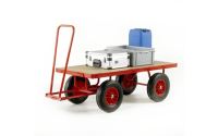 Plywood Deck Turntable Trucks - With Pneumatic Tyres - Load Capacity 500Kg - Platform Size  H450mm x W600mm x D1200mm