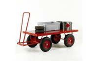 Steel Deck Turntable Trucks - With Solid Rubber Wheels - Load Capacity 500Kg - Platform Size  H450mm x W600mm x D1200mm