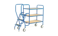 3 Tier Trolley - Reversible Teel Shelves/Trays - Overall Size  H1150mm x W495mm x L1325mm