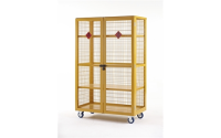 Hazardous Mobile Storage Cage without doors -  H1355mm x W1200mm x D600mm  - Yellow - Plywood