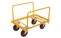 Steel Container Dolly - Powder Coated - Blue - 2 x 8 inch fixed & 2 x 8 inch swivel - Overall Size  H860mm x W1340mm x D750mm