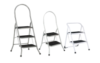 2 Step Highback Step and Stool - Overall Size  H1150mm x W535mm x D75mm - Top Tread Height 490mm