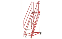 13 Tread - Heavy Duty - Mobile Warehouse Safety Steps - Aluminium Tread  - Overall Size  H4210mm x W1250mm x D2740mm