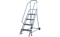 Spring Steps - 4 Tread  - Powder Coated finish with expanded steel treads - 1000mm Platform Height - Overall Size H1710mm x W600mm x D1244mm -...
