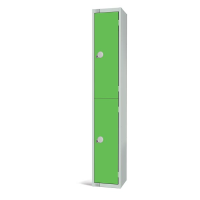 Two Door Elite Locker - Black - 1800 x 300 x 300