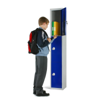 Three Door Elite Locker - Dark Grey - 1800 x 300 x 300