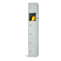 Six Door Elite Locker - Black - 1800 x 300 x 300