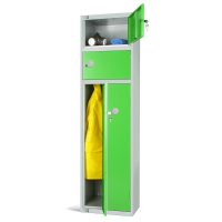 Two Person Locker - Blue - 1800 x 450 x 450